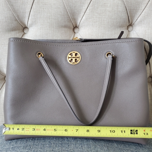 Sold!!Tory Burch grey leather tote bag - Picture 13 of 13